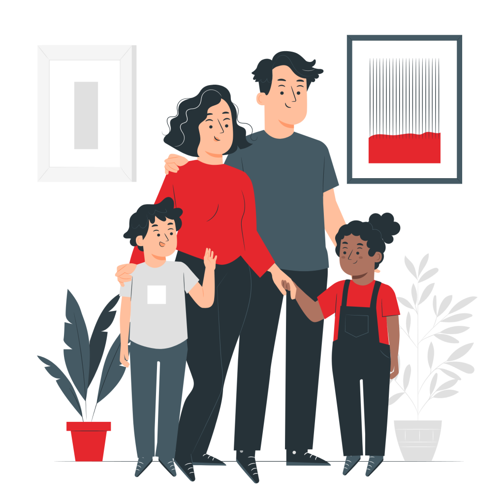 Illustration of a family